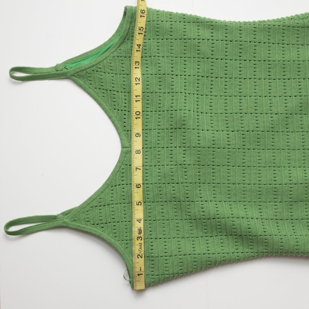 Greylin Dolce Knit Cami Midi Dress Sleeveless Side Slit Avocado Green Sz Medium - Picture 5 of 5
